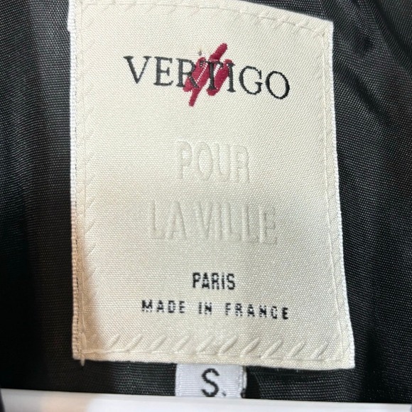 Vertigo Paris Blazer Jacket Women's SMALL Black Career Classic Office Wear - Picture 9 of 10